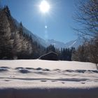 Sonnenstrahlen..wärmen den Schnee