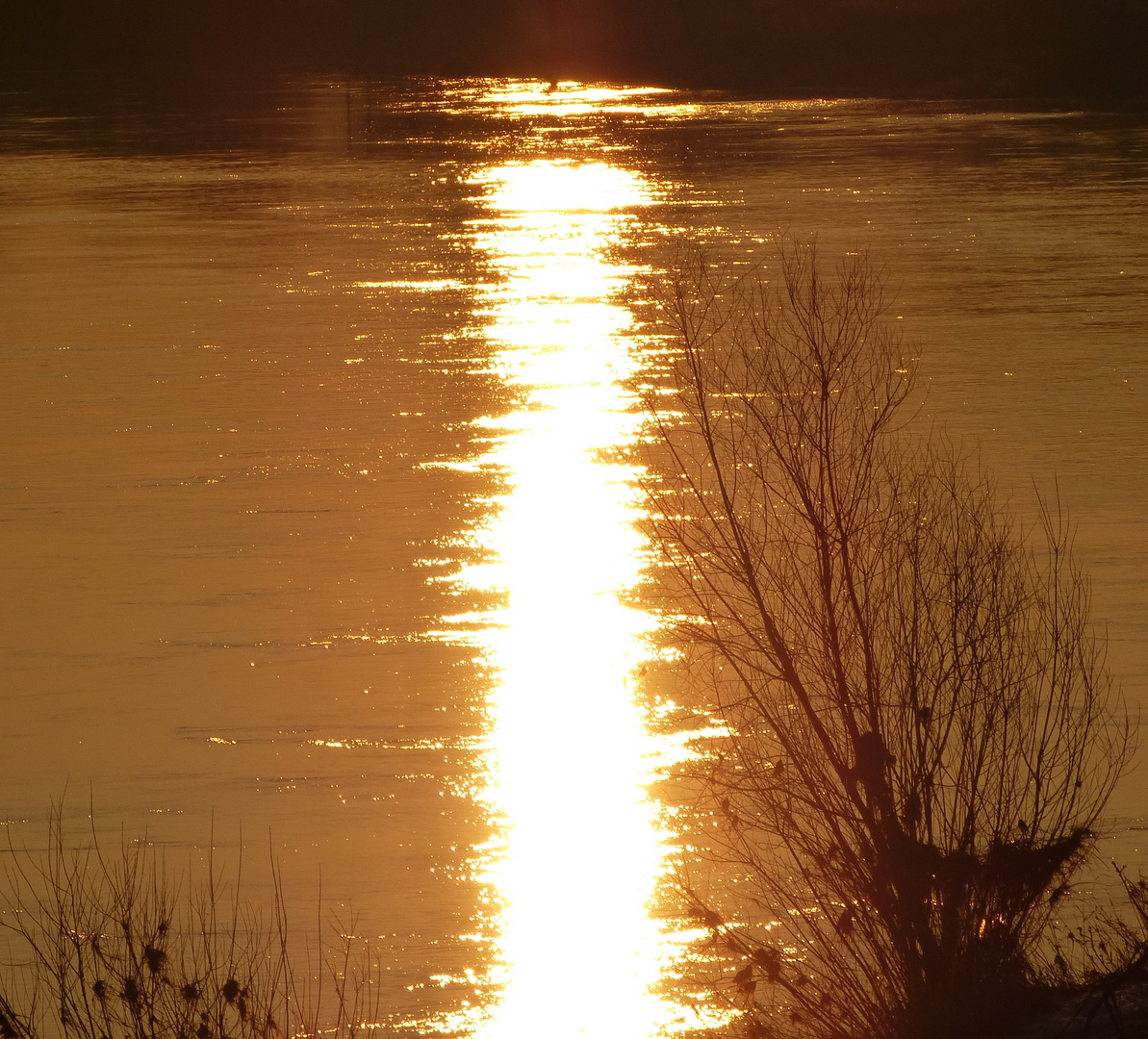 Sonnenstrasse im Wasser