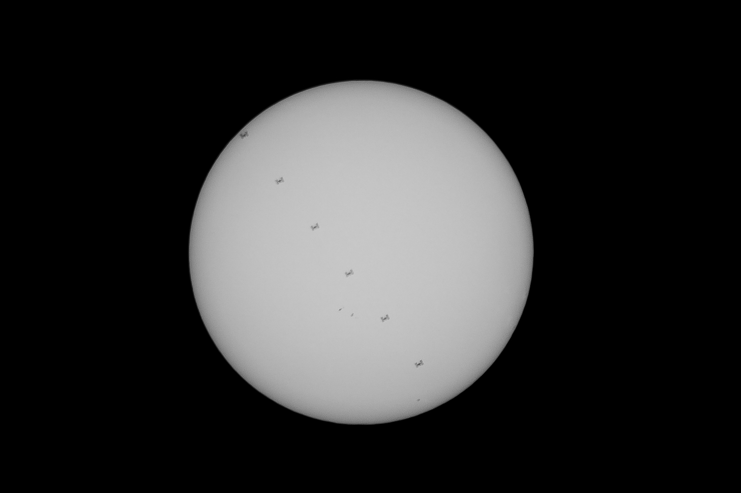 Sonnentransit der ISS, 07.06.2021