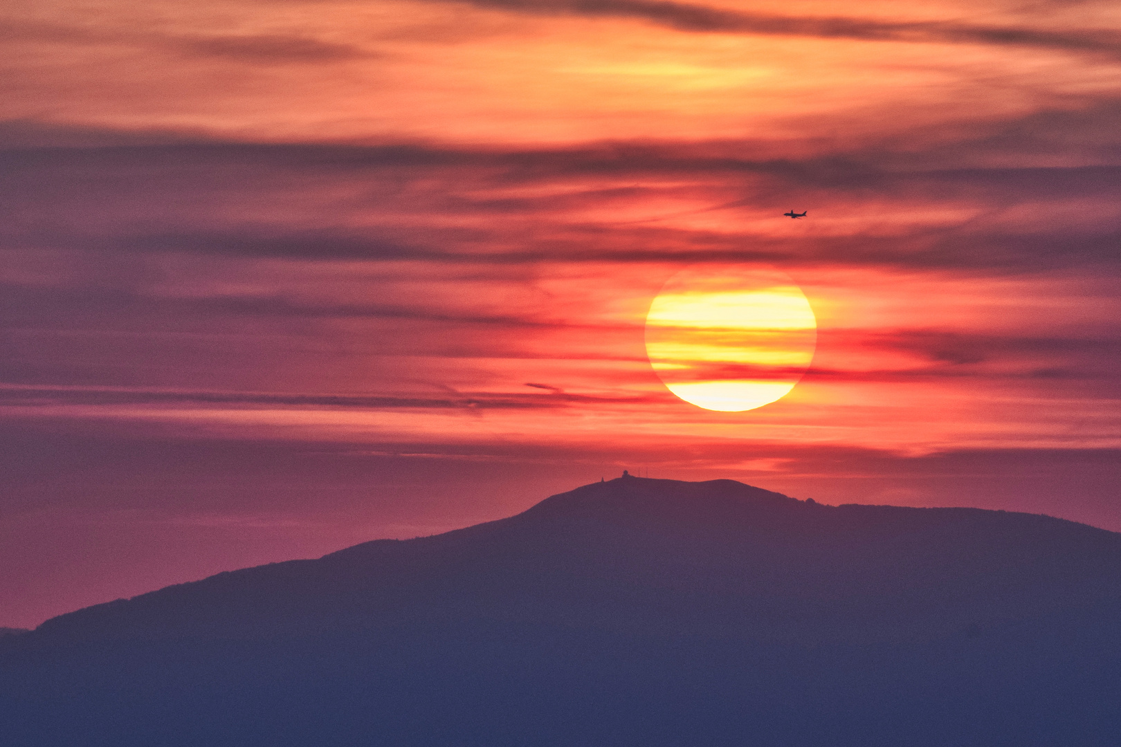 Sonnenüntergang über den Grand Ballon