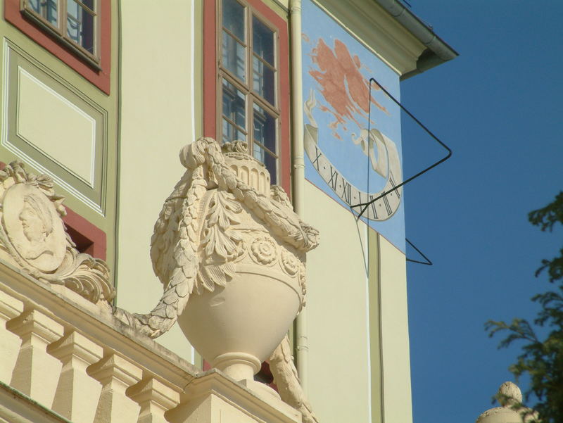 Sonnenuhr am Schloß Weesenstein