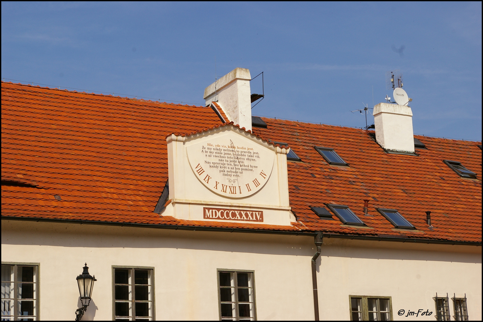 Sonnenuhr im Strakonický Schloss