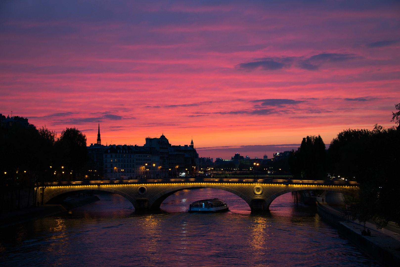 Sonnenuntegang an der Seine