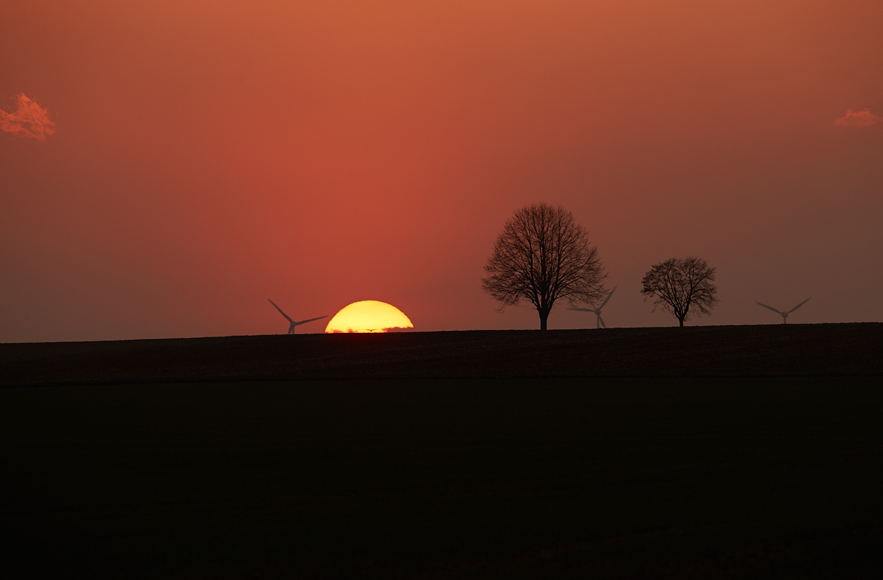 Sonnenuntegang über dem Gau