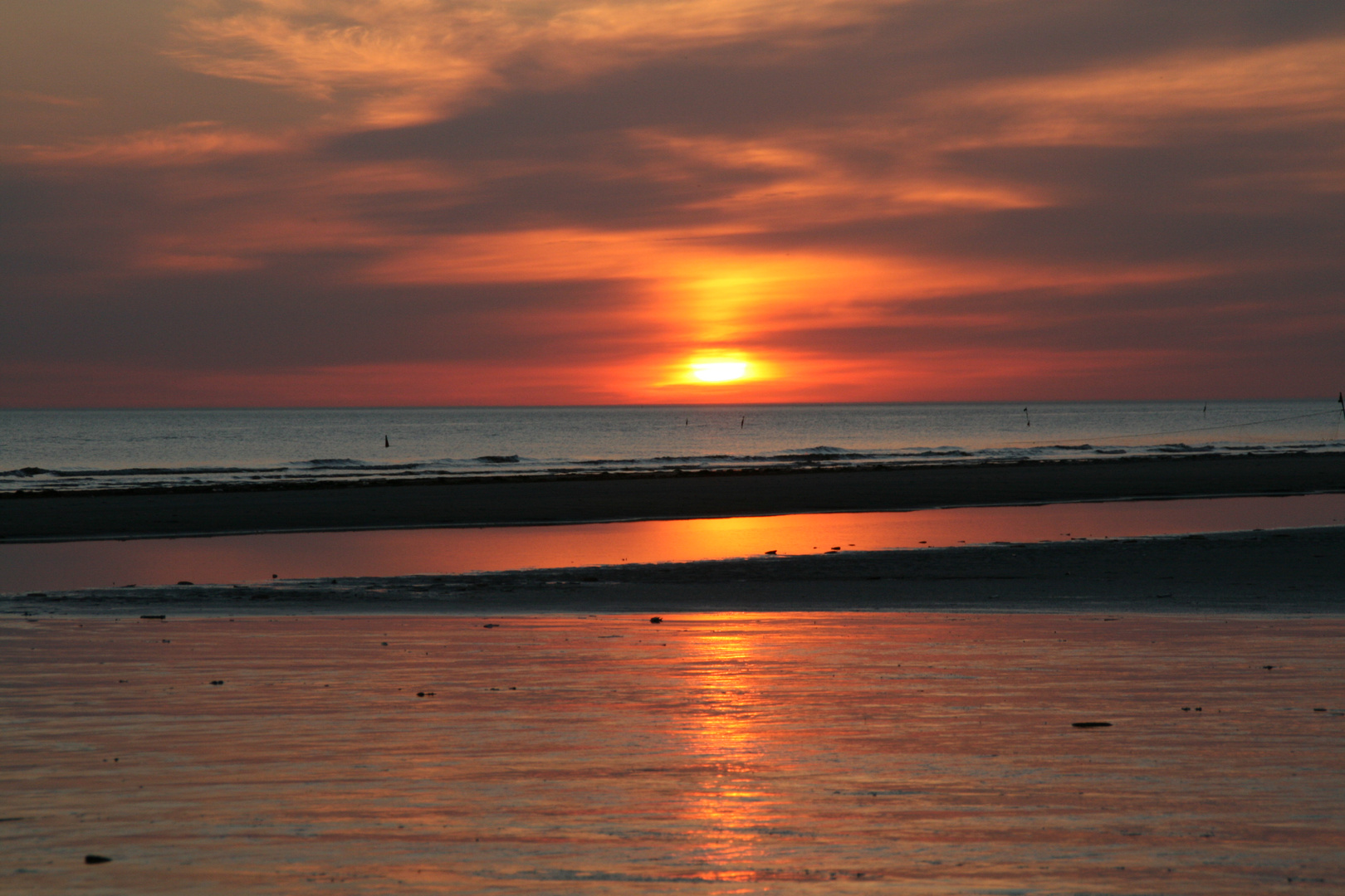 Sonnenunter gang auf Fanö