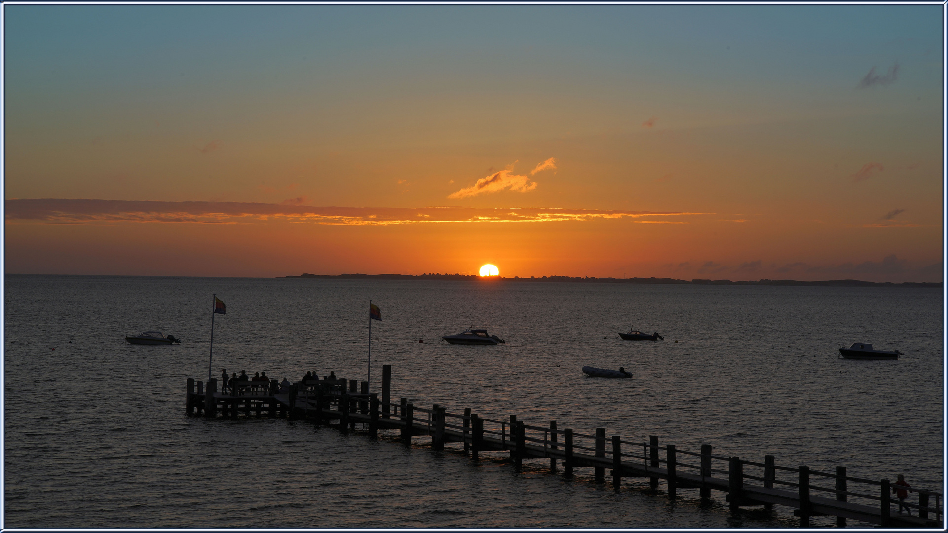 Sonnenunter -         gang auf Föhr