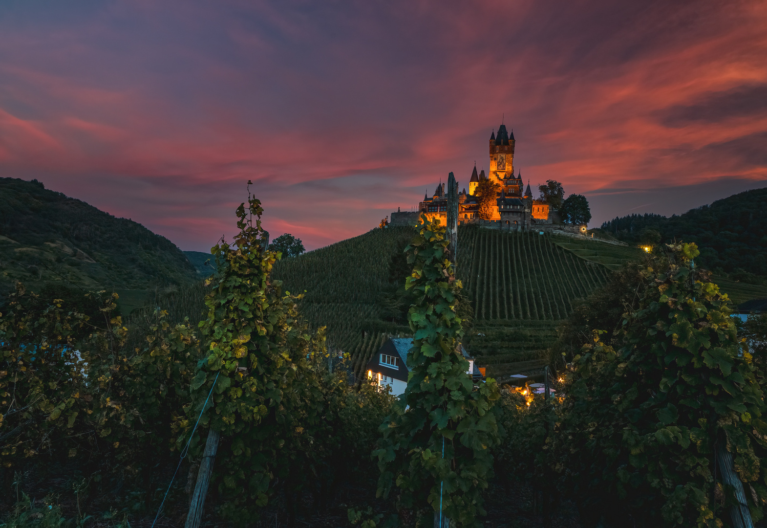 Sonnenunterang an der Reichsburg