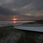 Sonnenuntergänge bei durchwachsenem Wetter verbringt man oft allein. 