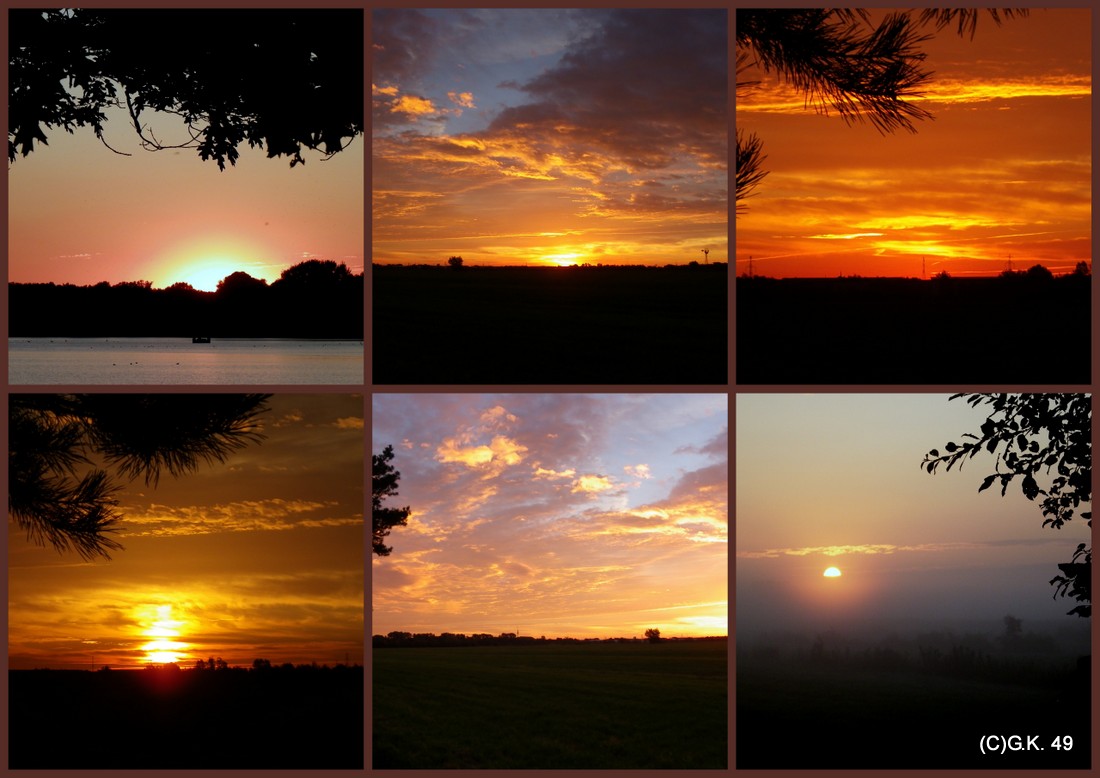 Sonnenuntergänge zusammen gestellt als Collage !