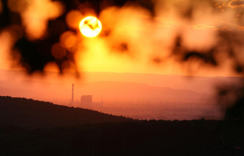 Sonnenuntergag im Tullnerfeld (Niederösterreich)