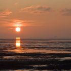 Sonnenuntergagn über derHallig Südfall