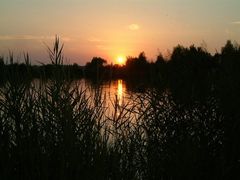 Sonnenuntergan am Badesee