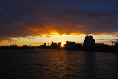 Sonnenuntergan im Hafen