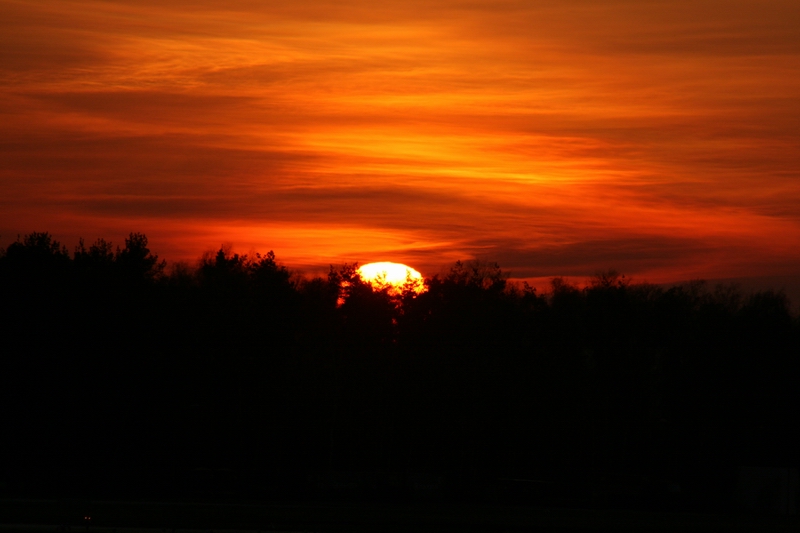 Sonnenuntergan in Franken