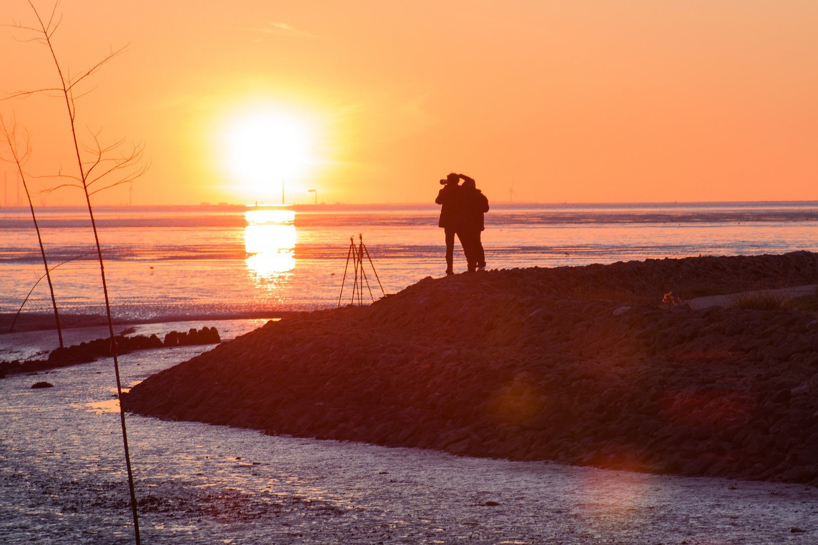 Sonnenuntergan in Wremen