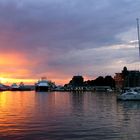 Sonnenunterganag in Bergen, Norwegen