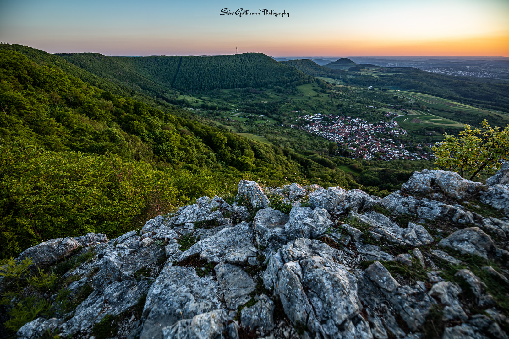 Sonnenuntergand am Roßfels