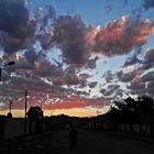 Sonnenuntergand in den Strassen von Dahab Sinai