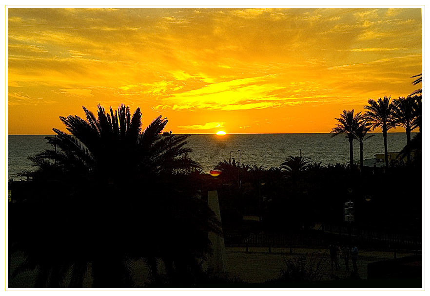 Sonnenuntergand in Maspalomas am Atlantik