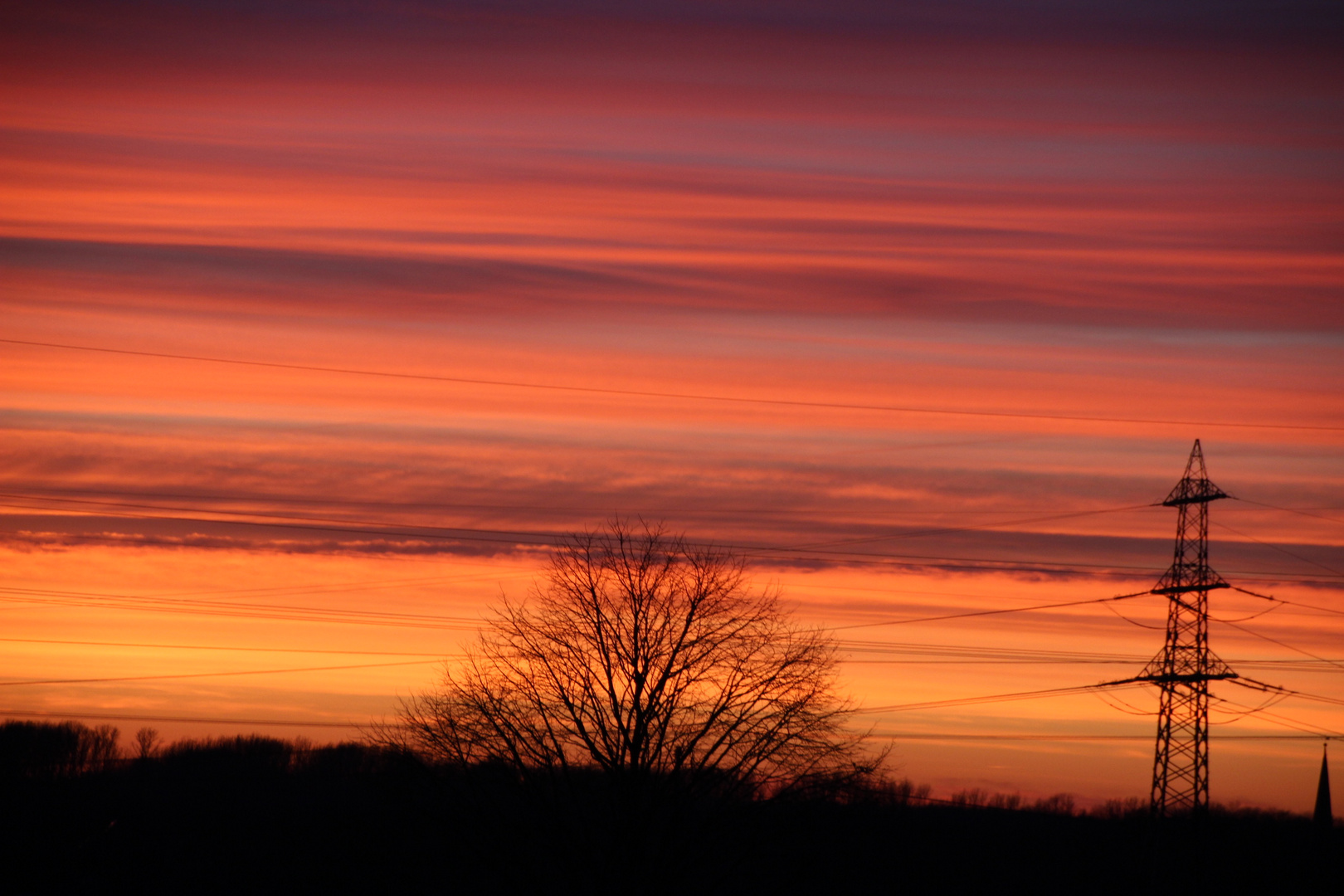 Sonnenuntergang 08.03.2015 über Sonnenberg