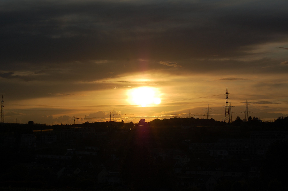 Sonnenuntergang, 09.06.09, abends 20.55 Uhr