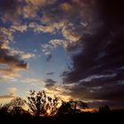 Sonnenuntergang, 1. Mai in Neuenkirchen, Mecklenburg-Vorpommern