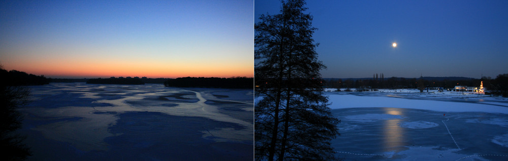 Sonnenuntergang: 18:10, Mondaufgang: 18:10 6-Seen-Platte, Duisburg