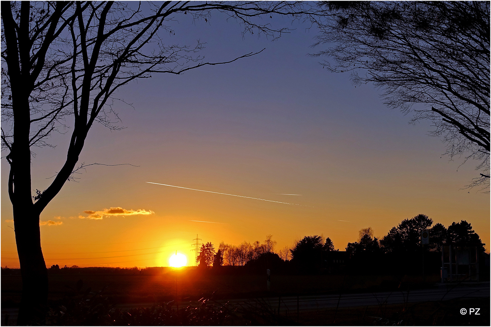 Sonnenuntergang (2) im Januar ...