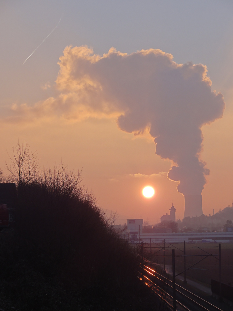 Sonnenuntergang 2.2. Niedergösgen (1)