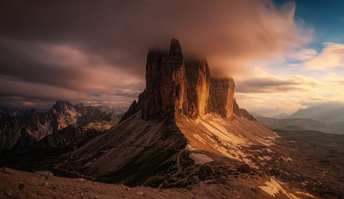 Sonnenuntergang 3 Zinnen