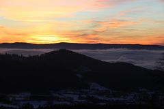 Sonnenuntergang Aber Region Bayern