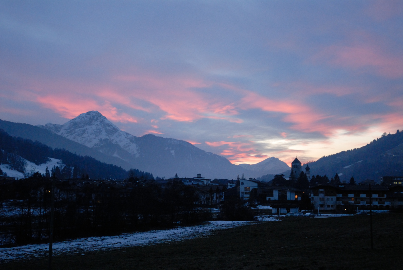 Sonnenuntergang alpin