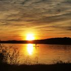 Sonnenuntergang Altweibersommer am Rothsee