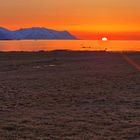 Sonnenuntergang am 04.03.2024 auf den Lofoten in der Nähe von Laukvika
