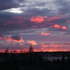 "Sonnenuntergang am 1. Weihnachtsfeiertag 2009 in Guben"