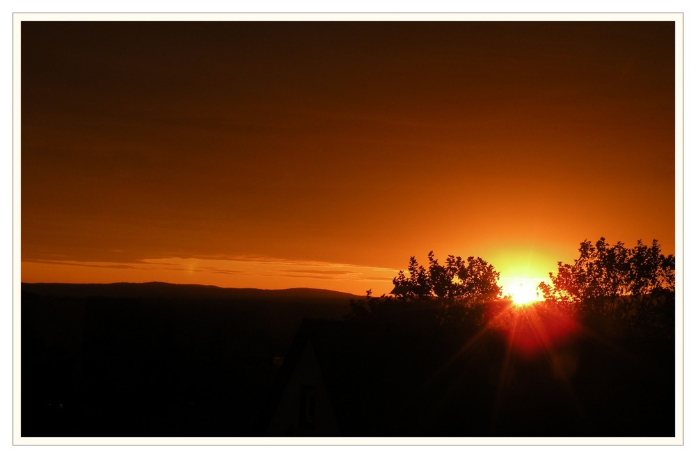 Sonnenuntergang am 15.10.09 um 18:20 Uhr.