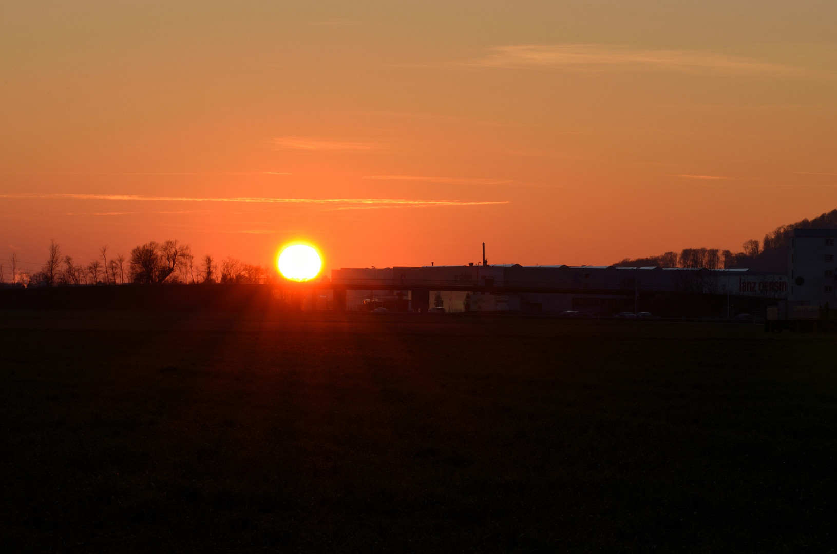 Sonnenuntergang am 16.01.2012 / Mittelland # 1