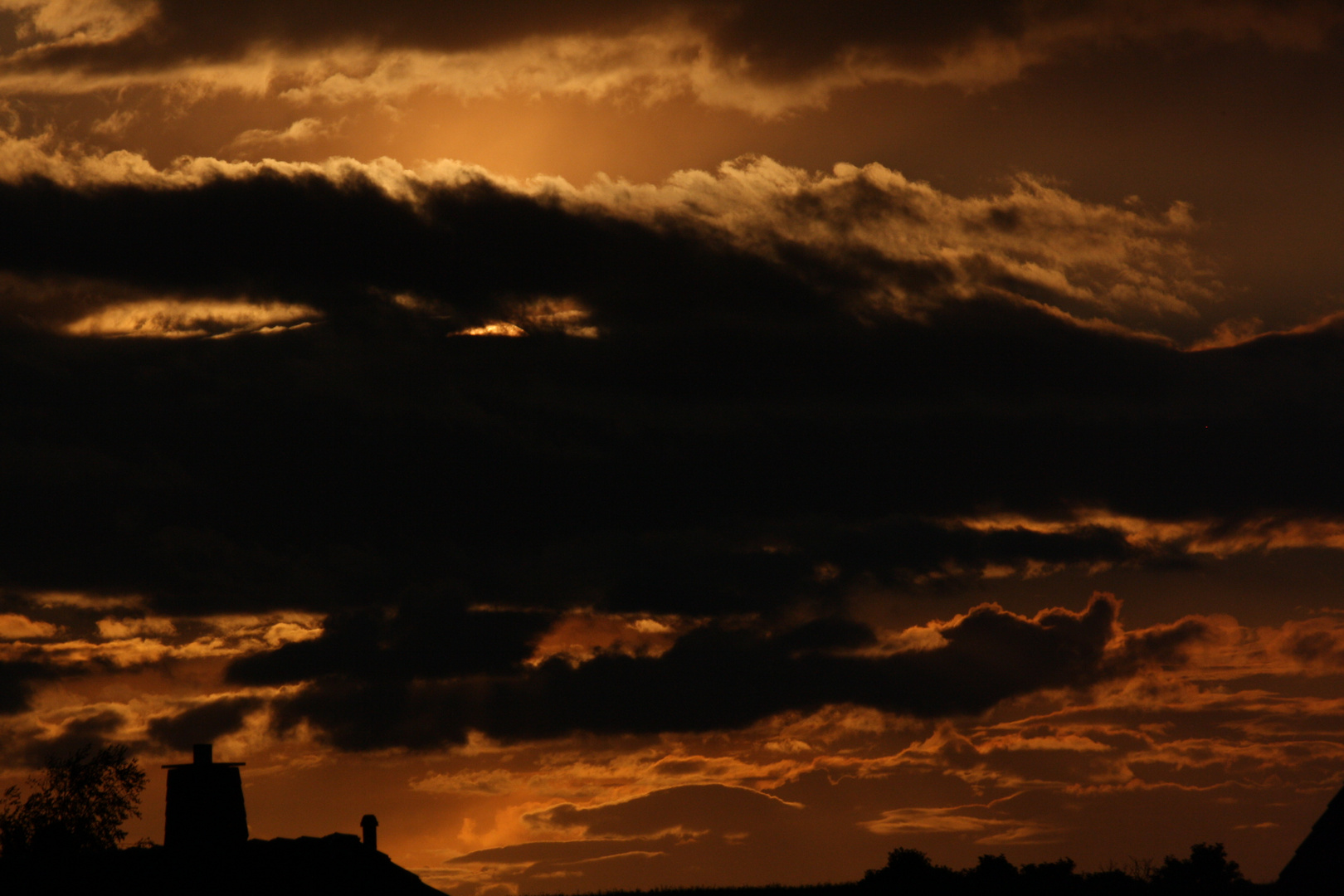 Sonnenuntergang am 18.06.2011 in Thanhof - Lichtentanne