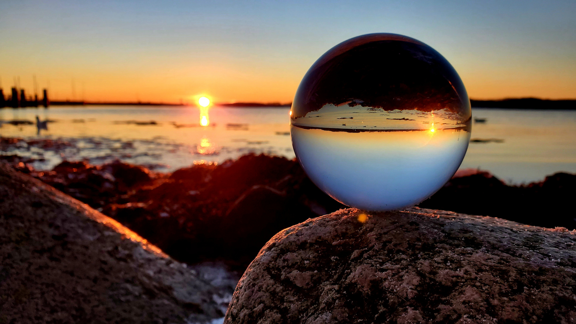 Sonnenuntergang am 2. Weihnachtstag in Laboe