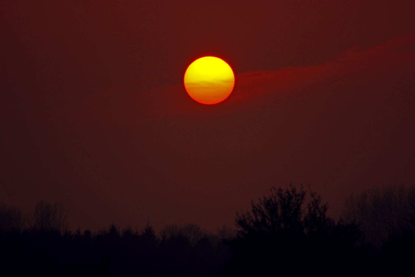 Sonnenuntergang am 20-03-2015 in Rosendahl-Darfeld, NRW, Deutschland I