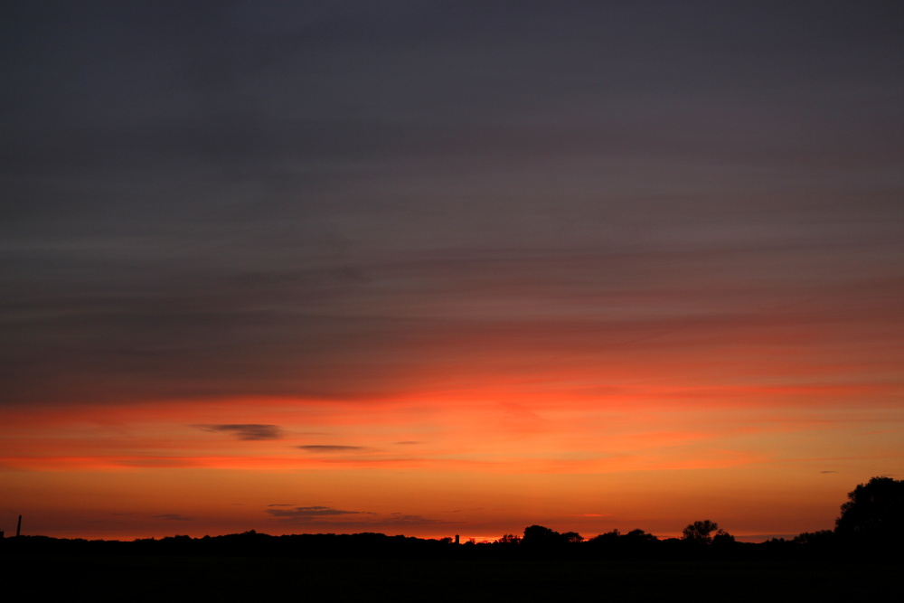 Sonnenuntergang am 24. Mai 2019 in Lünen