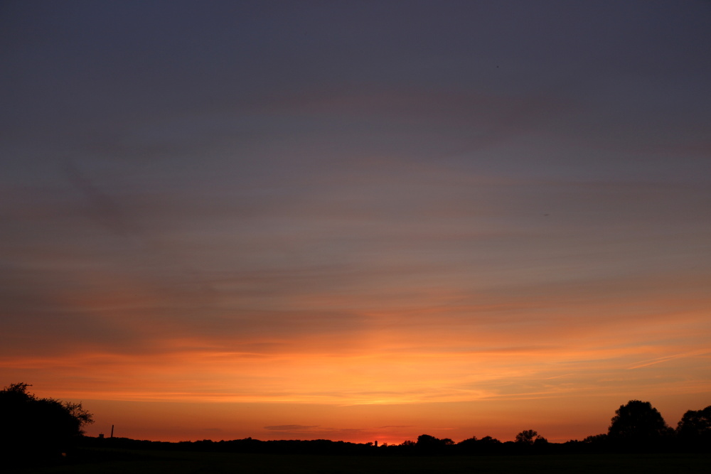 Sonnenuntergang am 24. Mai 2019 in Lünen