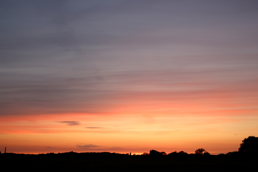 Sonnenuntergang am 24. Mai 2019 in Lünen