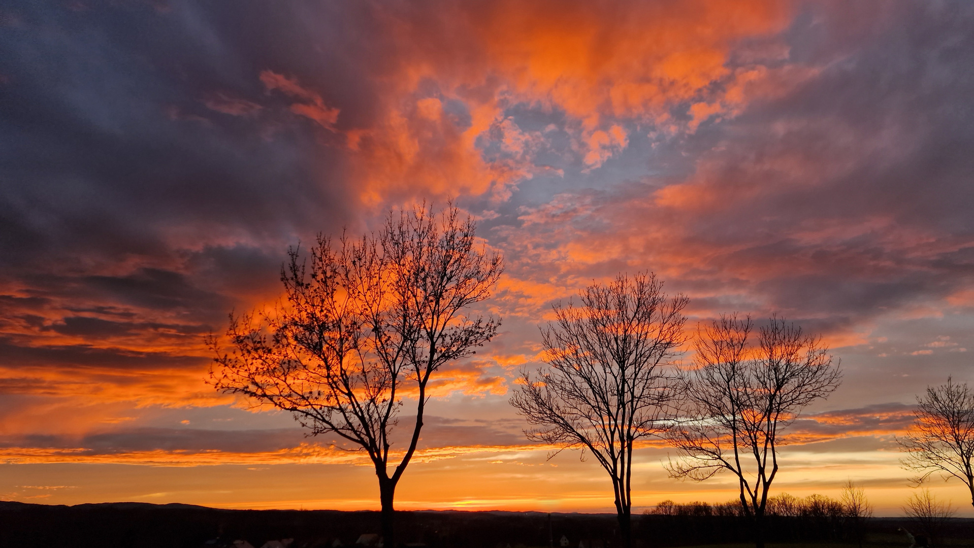 Sonnenuntergang am 24.03.2023 bei Weißenberg