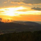 Sonnenuntergang am 24.06.2022 im Zittauer Gebirge