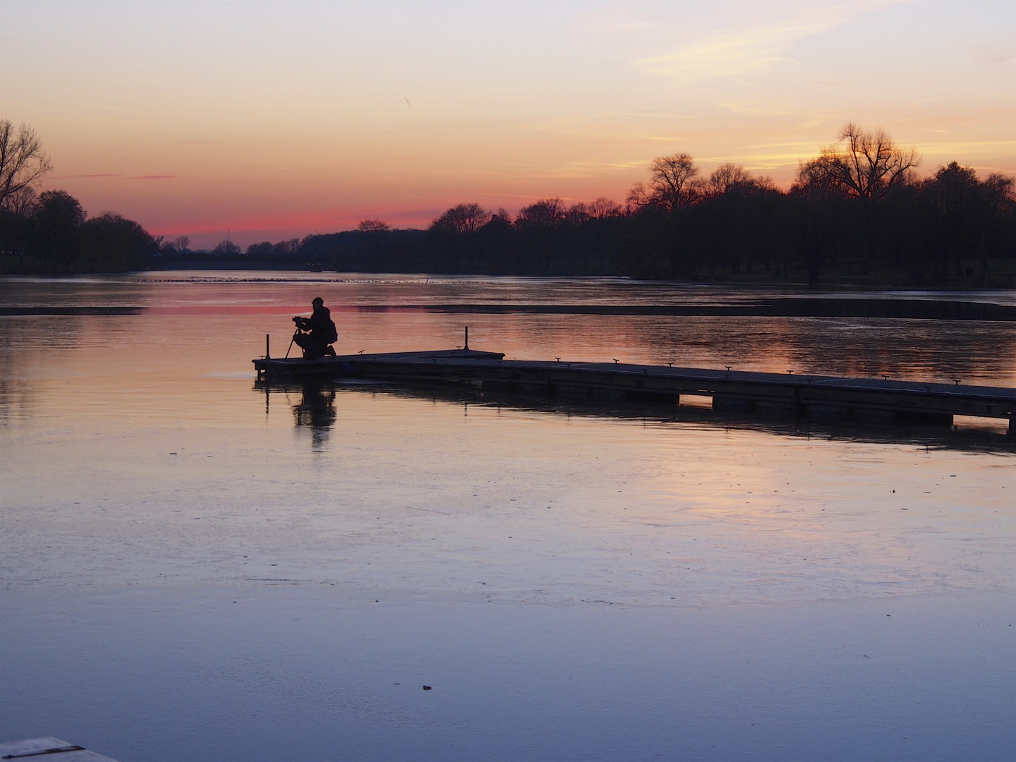 Sonnenuntergang am Aasee Januar 2017 3