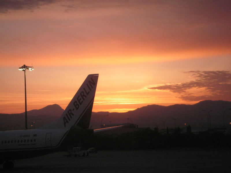 Sonnenuntergang am Abflugtag