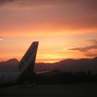 Sonnenuntergang am Abflugtag