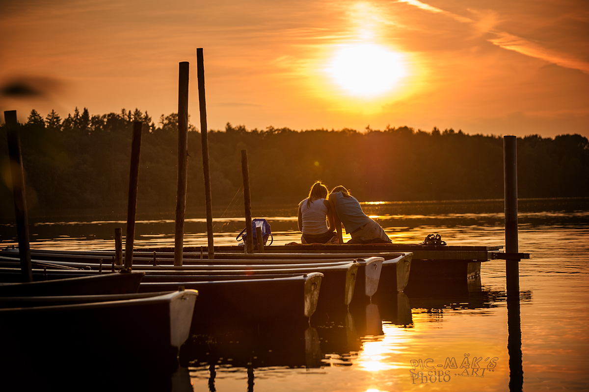 Sonnenuntergang am Abtsdorfer See