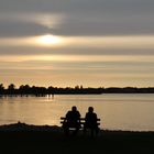 Sonnenuntergang am Achterwasser